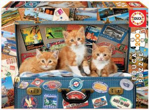 Puzzles de gatos - Puzzle de 3 gatos pequeños de 200 piezas