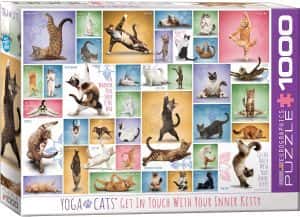 Puzzles de gatos - Puzzle de posturas raras de gatos de 1000 piezas