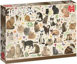 Puzzles de gatos - Puzzle de tipos de gatos de 1000 piezas