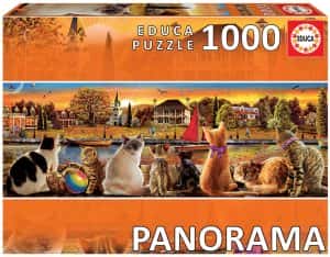 Puzzles de gatos - Puzzle panorama de gatos de 1000 piezas