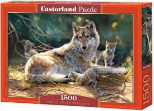 Puzzles de lobos - Puzzle de familias de lobos de Castorland de 1500 piezas