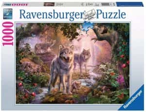 Puzzles de lobos - Puzzle de lobos en el bosque de 1000 piezas