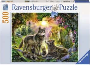Puzzles de lobos - Puzzle familiar de lobos de 500 piezas