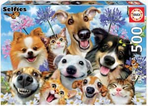 Puzzles de perros - Puzzle de selfie de perros de 500 piezas