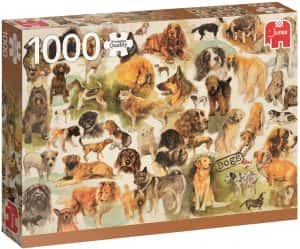 Puzzles de perros - Puzzle poster de tipos de perros de 1000 piezas