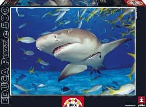Puzzles de tiburones - Puzzle de tiburon en el fondo del mar de 500 piezas