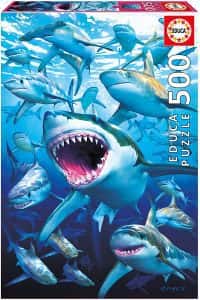 Puzzles de tiburones - Puzzle de tipos de tiburones de 500 piezas