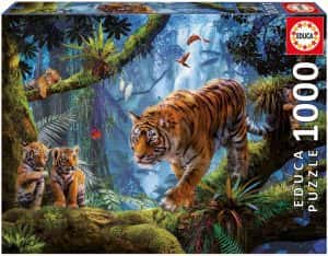 Puzzles de tigres - Puzzle de tigres en el bosque de 1000 piezas