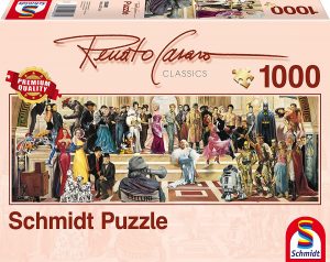 Los mejores puzzles de Hollywood - Puzzle de 1000 piezas panorama de Schmidt de personajes de Hollywood