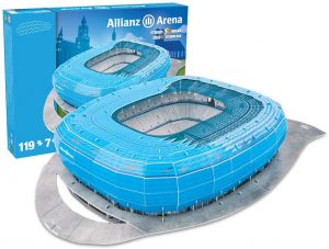Los mejores puzzles de MÃºnich - Puzzle de Estadio Allianz Arena del Bayern de MÃºnich en 3D en azul