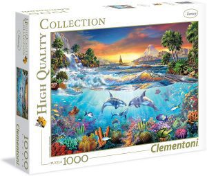 Los mejores puzzles de delfines - Puzzles animales bajo el mar - Puzzle Bajo el Mar de 1000 piezas de Clementoni