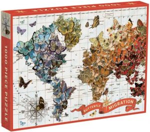Los mejores puzzles de mariposas - los mejores puzzles de Butterfly - Puzzle de 1000 piezas de mapa del mundo de mariposas