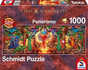 Los mejores puzzles de pájaros - Puzzle de 1000 piezas del en el Reino del pájaro de Fuego de panorama de Schmidt