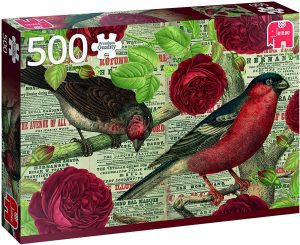 Los mejores puzzles de pájaros - Puzzle de 500 piezas de Los Pájaros Aman Las Flores de Jumbo