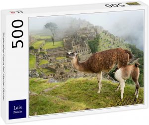 Los mejores puzzles del Machu Picchu - Puzzle de 500 piezas del Machu Picchu de Llama y llama bebé de Lais