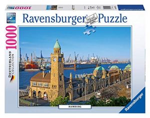 Puzzle de Hamburgo de Alemania de 1000 piezas de Ravensburger - Los mejores puzzles de Hamburgo de Alemania - Puzzles de ciudades del mundo