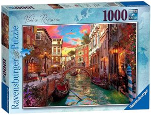 Puzzle de Romance en Venecia de 1000 piezas de Ravensburger - Los mejores puzzles de Venecia en Italia - Puzzles de ciudades del mundo