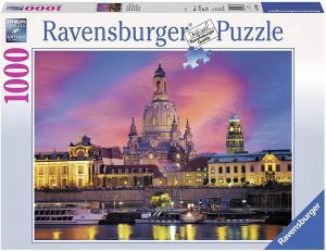 Puzzle de anochecer de Dresde de Alemania de 1000 piezas de Ravensburger - Los mejores puzzles de Drede de Alemania - Puzzles de ciudades del mundo