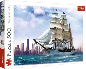 Puzzle de barco en Chicago de 500 piezas de Trefl - Los mejores puzzles de Chicago