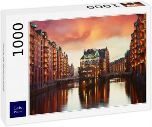 Puzzle de canales en Hamburgo de 1000 piezas de Lais - Los mejores puzzles de Hamburgo
