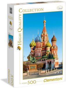 Puzzle de la Catedral de San Basilio de Moscow de 500 piezas de Clementoni - Los mejores puzzles de MoscÃº de Rusia - Puzzles de ciudades del mundo