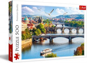 Puzzle de puentes de Praga de 500 piezas de Trefl - Los mejores puzzles de Praga - Puzzles de Praga