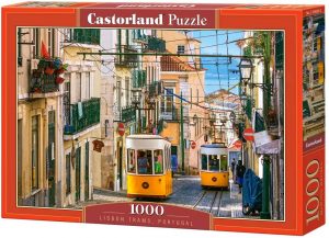 Puzzle de tranvía de Lisboa de Portugal de 1000 piezas de Castorland - Los mejores puzzles de Lisboa de Portugal - Puzzles de ciudades del mundo