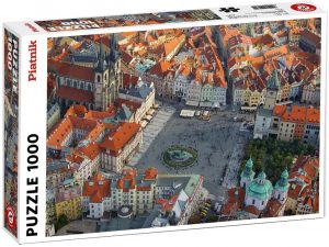 Puzzles de Praga - Puzzle de 1000 piezas de la Plaza de la Ciudad Vieja desde el aire