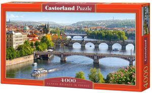 Puzzles de Praga - Puzzle de 4000 piezas de los puentes de Praga de Castorland