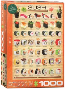 Los mejores puzzles de Jap贸n - Puzzle de 1000 piezas de tipos de sushi