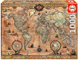 Puzzle de mapa de piratas de 1000 piezas de Educa - Los mejores puzzles de piratas - Puzzles de barcos