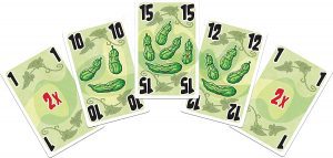Juegos de mesa de 5 pepinos de cartas