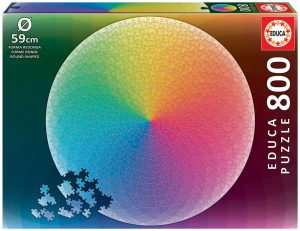 Puzzle circular de arcoiris de 800 piezas de Educa - Los mejores puzzles circulares