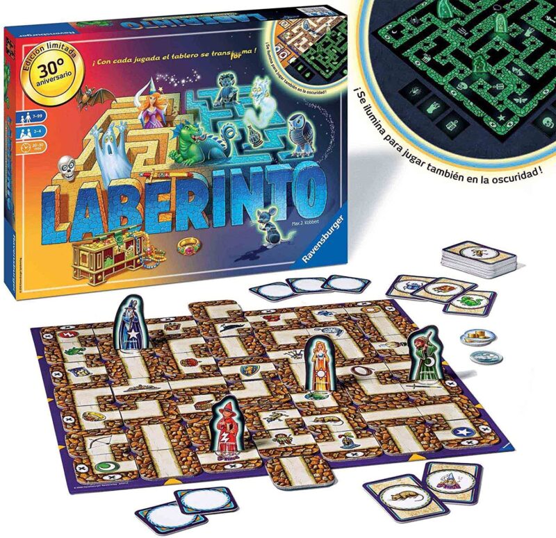 HILKKET Juego De Mesa Laberinto Lógico 56x56 Cm | 206 Desafíos En 4 Niveles | Construcción De Pistas Con Coches Y Bolas | Regalo Para Niños 3-12 Años