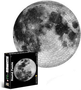 Los mejores puzzles circulares redondos - Puzzle de la Luna de 1000 piezas de noche