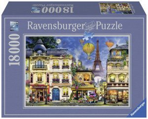 Los mejores puzzles de 10000 piezas o más - Puzzle de Paseo nocturno a Paris de 18000 piezas de Ravensburger