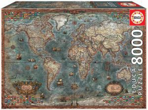 Los mejores puzzles de 8000 piezas - Puzzle de Mapamundi histórico de 8000 piezas de Educa