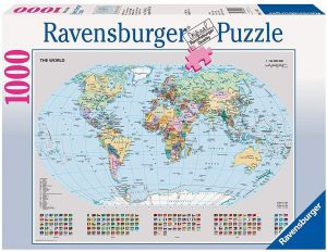 Los mejores puzzles de Mapamundi - Puzzle de Mapa del mundo político de 1000 piezas de Ravensburger
