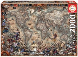 Los mejores puzzles de Piratas - Puzzle de Mapa de piratas de 2000 piezas de Educa