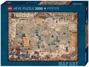 Los mejores puzzles de Piratas - Puzzle de Mapa de piratas de 2000 piezas de Heye