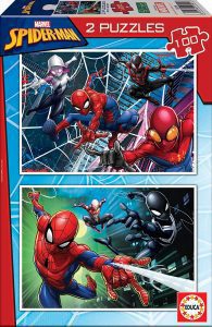 Los mejores puzzles de Spiderman - Puzzle de Spiderman Universe de 2x100 piezas de Educa