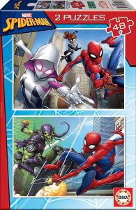 Los mejores puzzles de Spiderman - Puzzle de Spiderman Universe de 2x48 piezas de Educa