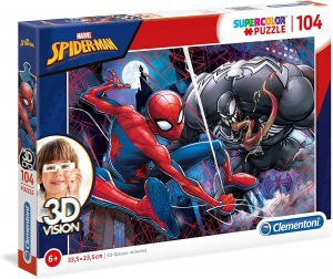 Los mejores puzzles de Spiderman - Puzzle de Spiderman vs Venom de 104 piezas de Clementoni
