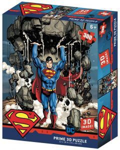 Los mejores puzzles de Superman - Puzzle de Superman levantando piedra de 300 piezas de Prime 3D Puzzle