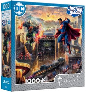 Los mejores puzzles de Superman - Puzzle de Superman vs Doomsday de 1000 piezas de Thomas Kinkade de Ceaco