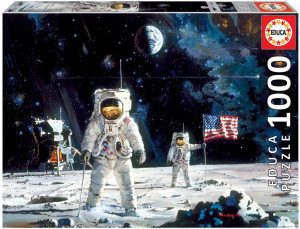 Los mejores puzzles de astronautas - Puzzle de Astronauta - Primer Hombre en la Luna de 1000 piezas de Educa