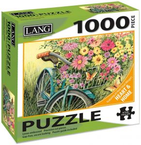 Los mejores puzzles de bicicletas y ciclismo - Puzzle de 1000 piezas de Bicicleta con flores de Lang