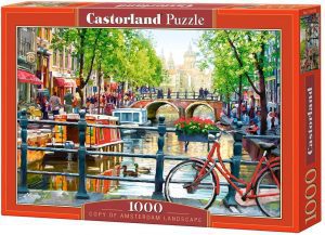 Los mejores puzzles de bicicletas y ciclismo - Puzzle de 1000 piezas de Bicicleta en Ámsterdam de Castorland
