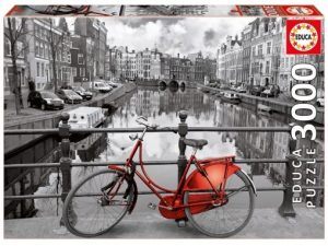 Los mejores puzzles de bicicletas y ciclismo - Puzzle de 3000 piezas de Bicicleta de Ámsterdam de Educa