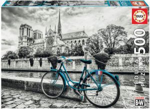Los mejores puzzles de bicicletas y ciclismo - Puzzle de 500 piezas de Bicicleta en Notre Dame de Educa